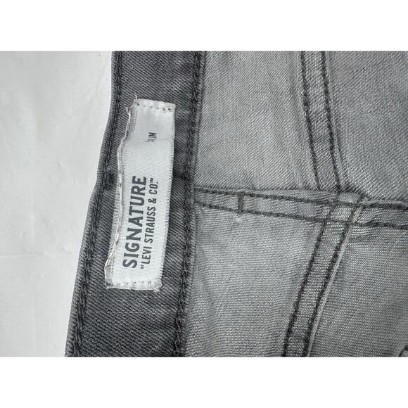 Levi Strauss Signature S37 Jeans Men 32 x 30 Slim Straight Gray Denim Pre Owned - Picture 3 of 5